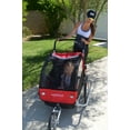 2in1 Double Bike Trailer and Jogger in Red/Black