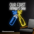 thumbnail image 2 of Glowneon Our First Father's Day Milk Beer Neon, Fathers Day Gift Idea, 2 of 4