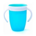 thumbnail image 1 of Vaso de entrenamiento de silicona para bebé, capacidad de 240 ml, sellado de 360 grados, asas dobles, para viajes en casa, color azul, 1 of 12