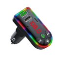 thumbnail image 2 of Adaptador USB dual para automóvil Kit Bluetooth inalámbrico QC3.1 Cargador USB rápido Transmisor FM Bluetooth manos libres, 2 of 9