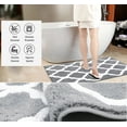 thumbnail image 3 of Dinosam Gray Microfiber Bath Mat, 20" x 32", Non-Slip Backing, Machine Washable, 3 of 8
