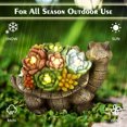 thumbnail image 5 of Solar Garden Outdoor Statues with Succulent and LED Lights - Lawn Decor Tortoise Statue for Patio, Balcony, Yard Ornament - Unique Housewarming Gifts, 5 of 8