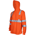 thumbnail image 2 of JORESTECH Hi-Vis Long-Sleeved Work Safety T-Shirt with Hoodie, TS-20 (Orange, S), 2 of 10
