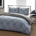 thumbnail image 1 of City Scene Milan Blue Duvet Cover Set, Full/Queen, 1 of 5