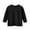 Black, variant on BLVB Girls 3/4 Sleeve Shirts Casual Crewneck Blouses for Girls Solid Color Loose Tunic Tops Fall Ribbed Knit Tops Kids