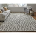 thumbnail image 2 of Feizy Lorrain Modern Geometric, Ivory/Taupe, 5' x 8' Area Rug Easy Care Stain Resistant Fade Resistant Bohemian & Eclectic Floor Rug for Living room Bedroom, 2 of 10