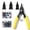 Yellow, variant on Snap Ring Pliers,4 in 1 Multifunctional Internal External Clip Pliers Set,With 3PCS Interchangeable Jaw Head -45°, 90° & 180° Angled Jaws,For Automotive And Engine Repair