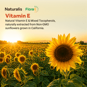Naturalis Sunflower Vitamin E 670mg (1000 IU) | Essential Skin Vitamin & Immune Support | 120 Softgels