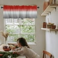 thumbnail image 5 of Windows Valances Curtain Red and Grey Ombre Kitchen Valances Rod Pocket Gradient Gradual Color Modern Window Treatment Short Topper Curtains for Kitchen Bathroom Living Room 1 Panel,54 x 18 inch, 5 of 6