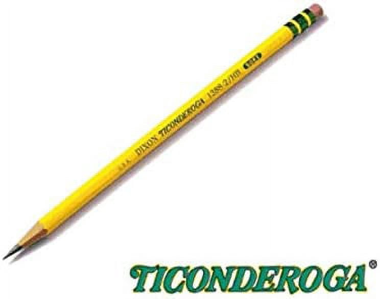 Ticonderoga Sharpened Pencils #2 HB Premium Wood Latex-Free Eraser (3 Pack) - 216 Total Pencils