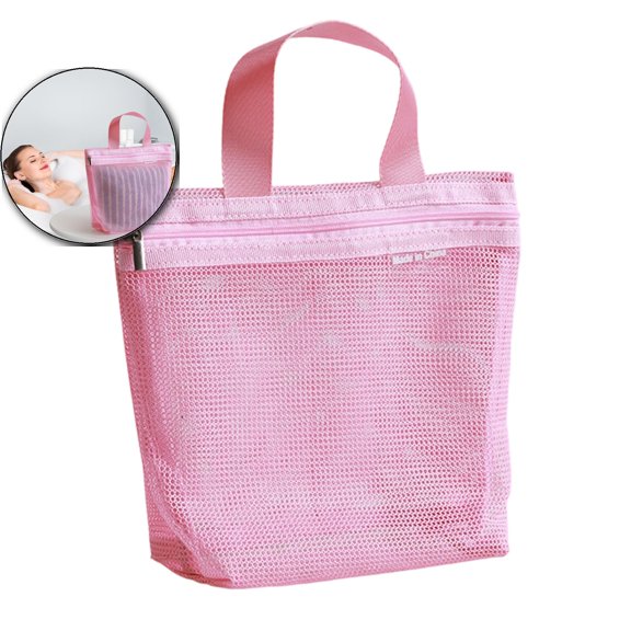 VQPeo Mesh Shower Caddy - Portable Hanging Tote with Hook, Ideal for Over Shower Head or Standing Use, Perfect for Bulk Storage in Bathroom