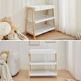thumbnail image 4 of Garvee Diaper Changing Table, Baby Changing Table with Changing Pad, Portable Baby Diaper Changing Station with 2 Tier Storage Shelves, for Newborn Baby, Infant, White, 4 of 7