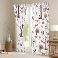 thumbnail image 3 of jejeloiu Safari Animal Fox Blackout Curtains Set of 2 (52x84 Each),Cute Jungle Animal Window Curtains,Rustic Pine Cone Curtains and Drapes For Adults,Super Cozy Room Decor, 3 of 6