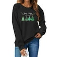 thumbnail image 5 of Ailaofu Christmas Sweatshirts Women Tis The Season Xmas Shirt Christmas Tree Graphics Tees Holiday Long Sleeve Pullover Tops, 5 of 7