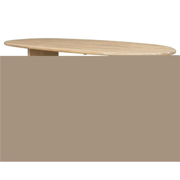 New Pacific Direct Aniston 93" Oval Dining Table in Natural Whitewash