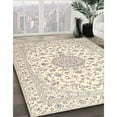 thumbnail image 3 of Ahgly Company Machine Washable Indoor Square Traditional Light French Beige Brown Area Rugs, 4' Square, 3 of 7