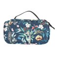 thumbnail image 2 of Insulin Cooler Travel Case Storage Camellia Pattern Insulated Diabetic Medication Organizer with 2pcs Ice Packs for Cotton Swab Blue Background, 2 of 4