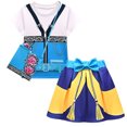 thumbnail image 1 of Moonsky Pijama estampado de pop Hunter, conjuntos de top y pantalón de dos piezas con estampado gráfico de Rumi, Mira y Zoey para niñas y niños,Azul,130, 1 of 5
