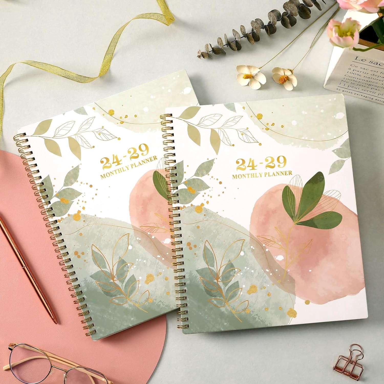 2024-2029 Monthly Planner/Calendar - Jul. 2024 - Jun. 2029, 5 Year Monthly Planner, 60 Monthly Planner, 9" x 11", 2-Side Pocket, Spiral Bound