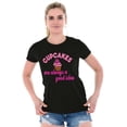 thumbnail image 4 of Cupcakes Good Idea Food Sweet Dessert Womens Fitted Plus Size Graphic Tee Brisco Brands 2X, 4 of 5
