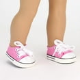 thumbnail image 3 of Sophia's Pink Lace-Up Canvas Sneakers for 18" Dolls, 3 of 6