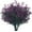 Small Bell Grass/ Fuchsia, variant on Artificial Greenery, Plastic Plants Fake Bell Grass Flowers Lifelike Patio Yard Corridor Indoor Outdoor Home Garden Balcony Party Pot Planter Filler Table Arrangement Decoration Purple 4 pcs