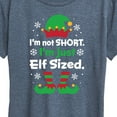 thumbnail image 3 of Instant Message - I'm Not Short Just Elf Sized Funny Christmas - Women's Short Sleeve Graphic T-Shirt, 3 of 6