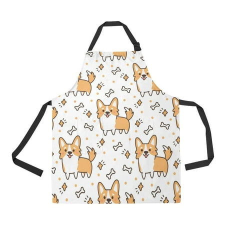 Welsh Corgi Apron - ASHLEIGH Aprons Breed Welsh Corgi Apron Women Men Aprons With Two Pockets For Kitchen BBQ Cleaning