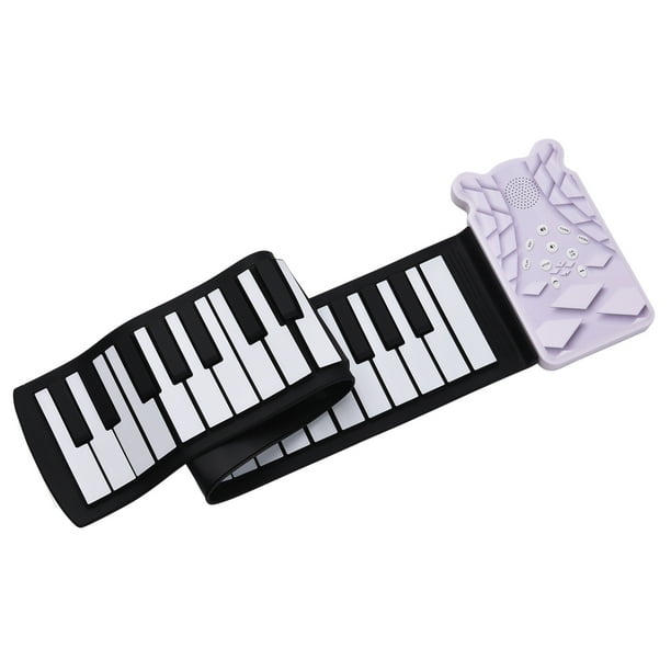 Teclado de piano electrónico enrollable portátil de 49 teclas 8 tonos 6 demostraciones