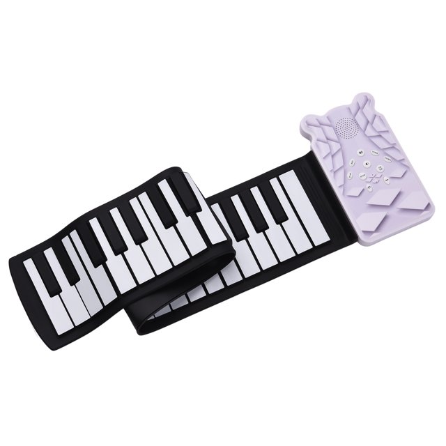 Piano Electrónico Plegable K5 de 49 Teclas con Batería Recargable, 8 Sonidos y 6 Canciones de Demostración, Altavoz Integrado y Efectos de Eco, Ideal para Músicos Viajeros.