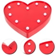 thumbnail image 4 of Lámpara LED de 2 piezas con forma de corazón, luz nocturna decorativa de mesa para fiestas en casa y sala de estar (sin pilas, color rojo), 4 of 6