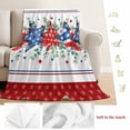 thumbnail image 5 of Independence Day Blanket Soft Cozy Warm Throw Blanket for Couch, Plush Fuzzy Flannel Fleece Blankets for Sofa, Star Stripe Flag Eucalyptus Red Blue Bed Blankets Lightweight Gifts for Women, 32"x48", 5 of 9