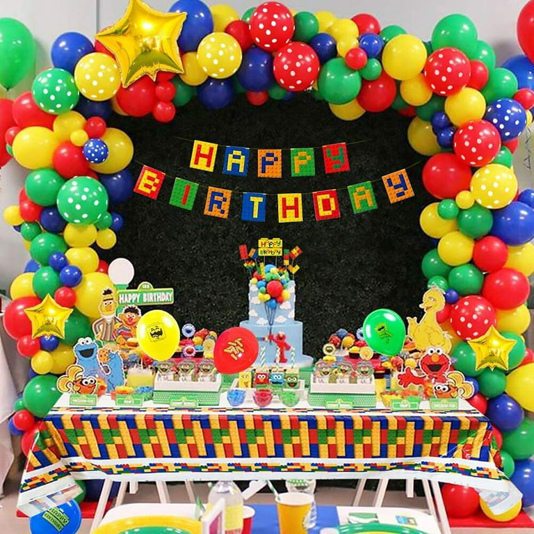 Block Happy Birthday Party Decorations for Kids Boys Girls Brick and Block Party Supplies Favors With Banner, Tablecloth, Cake Toppers and Latex Balloons - Walmart.com