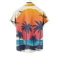 thumbnail image 6 of Tqcoqu Men Casual Turndown Collar Printing Short Sleeve Button Shirt Blouse, 6 of 6
