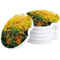 thumbnail image 1 of RYLABLUE Green and Yellow Trees Oil Painting Style Set of 4 Car Coaster for Drinks, Absorbent Ceramic Stone Coasters Cup Mat with Cork Base for Home Kitchen Room Coffee Table Bar Decor, 1 of 5