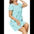 thumbnail image 3 of Camisones de Corta para Mujer, Camisetas de Dormir Estampadas para Mujer, Ropa de Dormir Estrellas M, 3 of 7