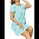 thumbnail image 3 of Camisones de Corta para Mujer, Camisetas de Dormir Estampadas para Mujer, Ropa de Dormir Estrellas XXL, 3 of 7