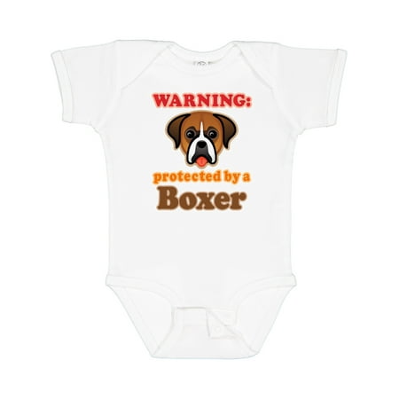 

Inktastic Protected by a Boxer Dog Gift Baby Boy or Baby Girl Bodysuit