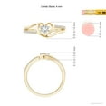 thumbnail image 4 of ANGARA Natural Diamond Heart Promise Ring in 14K Yellow Gold for Women (Size-4mm | Color-H | Clarity-SI2) | April Birthstone, Birthday, Anniversary, Jewelry Gift for Women | Natural Diamond Ring, 4 of 8