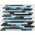 thumbnail image 2 of Random Brick Pattern Glass Tile (Black- Gray with Blue Pearl Granite), 2 of 5
