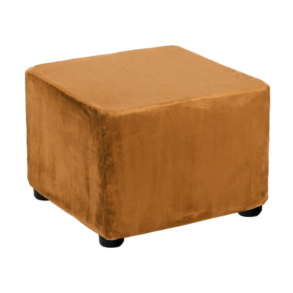 Stretch Square Footrest Slipcover with Elastic Band Fit 13"-18", Khaki