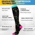 thumbnail image 5 of 6 Pairs Copper Compression Socks for Women & Men Circulation 15-20 mmhg - Better Blood Flow, Swelling, Best Support for Medical, Running, Nursing, 5 of 7