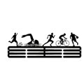 thumbnail image 4 of Colgador de medallas, soporte para medallas, resistente, utilitario, versátil, ahorra espacio, metal negro, almacenamiento de medallas para correr, 40x15cm, 4 of 9