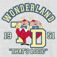 thumbnail image 2 of Women's Alice in Wonderland Retro Tweedledee and Tweedledum That's Logic Racerback Tank Top White Heather Small, 2 of 4