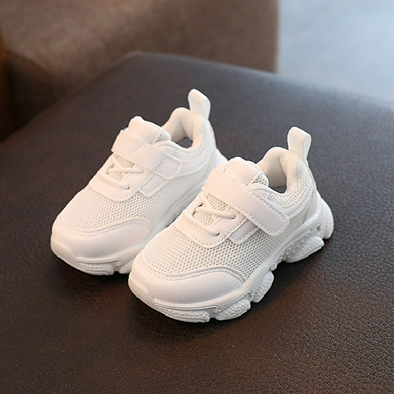 Hinvhai Baby Boys Girl Classic Fashion First Walking Shoes Clearance,Children's Casual Comfortable Soft Sole Non Slip Solid Color Sneakers White 10