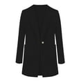 thumbnail image 4 of Rrunsv Women's Business Casual Blazer Long Sleeve Notch Lapel Trendy Work Office Blazer Jackets Outerwear(Black,L), 4 of 4