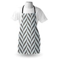 thumbnail image 3 of Aqua Apron Tribal Ethnic Chevron Zig Zag Triangle Shapes with Sketchy Lines Image Print, Unisex Kitchen Bib Apron with Adjustable Neck for Cooking Baking Gardening, Sky Blue and Brown, by Ambesonne, 3 of 3