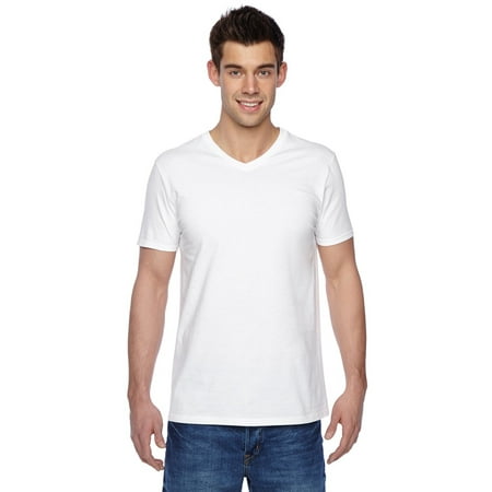 Branded Fruit of the Loom Adult 47 oz Sofspun Jersey V-Neck T-Shirt - WHITE - XL (Instant Saving 5% & more on min