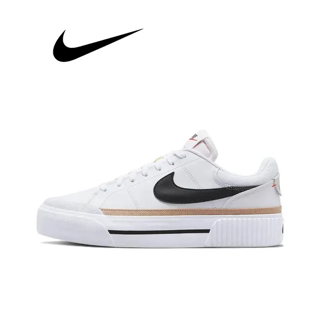Zapatillas de skate originales Court Legacy Lift para mujer, zapatillas informales de suela gruesa con masaje a la moda