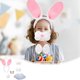 thumbnail image 1 of Decoración de conejito de Pascua, lindo conejito suave, conjunto de cuatro piezas, más pegatina para la cara, más falda de gasa, adecuado para juegos de rol de conejito, accesorios de tela para disfra, 1 of 6